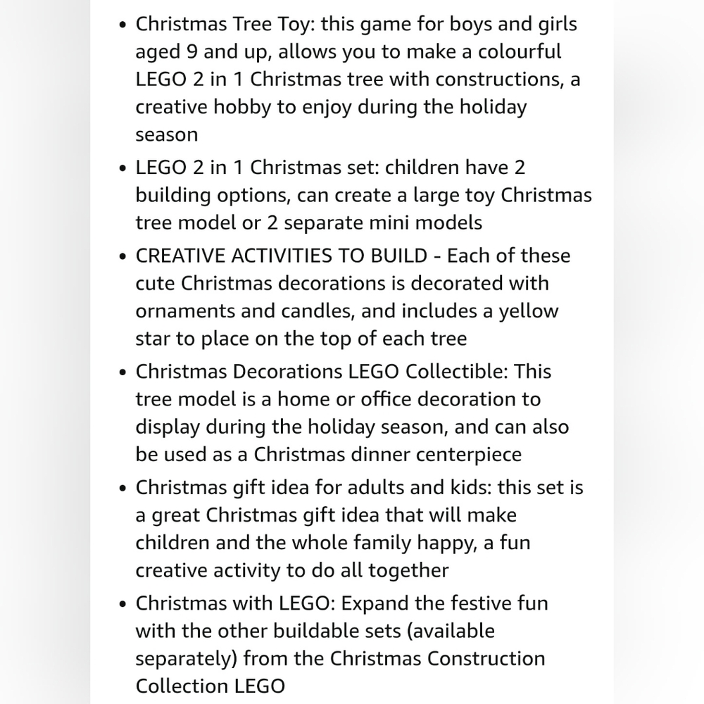 NIB LEGO Christmas Tree Building Set 40573 - Picture 4 of 6